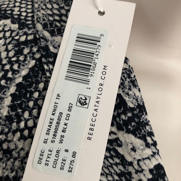 Rebecca Taylor snake skin knot top NWT - Picture 6 of 8